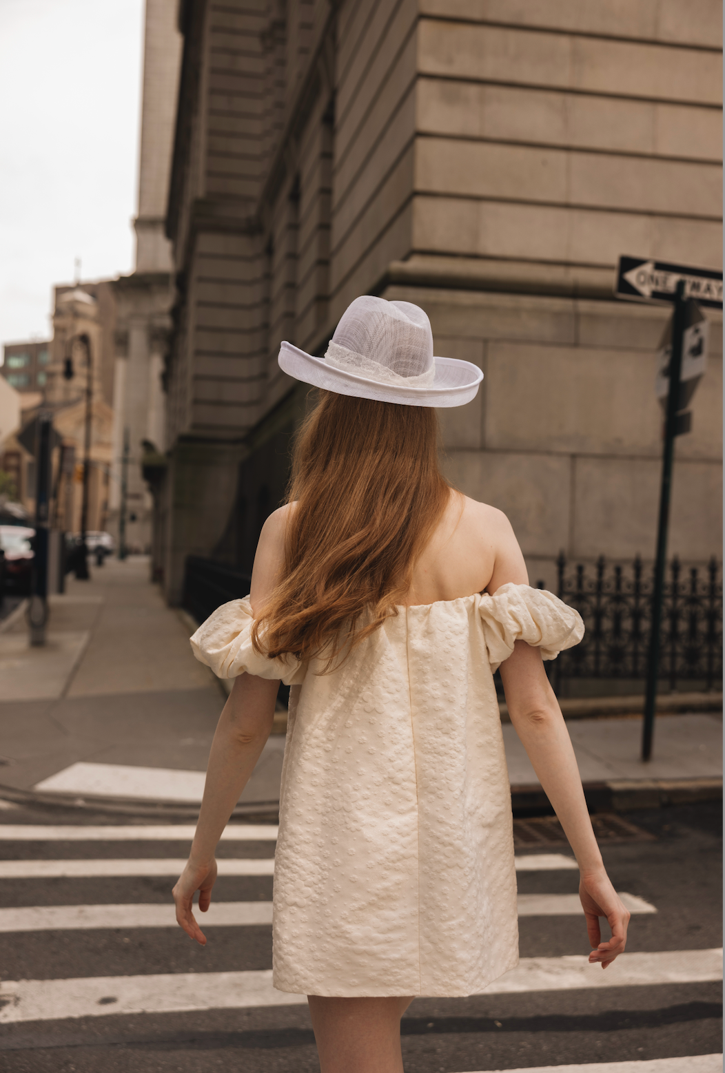 Gigi Burris Millinery | Sinamay Lace Belle | White – GIGI BURRIS display picture 3