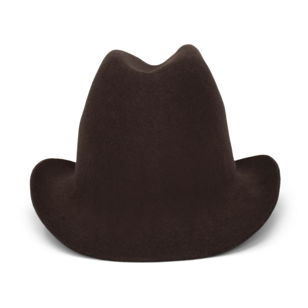 Brown cowboy hat on a white background