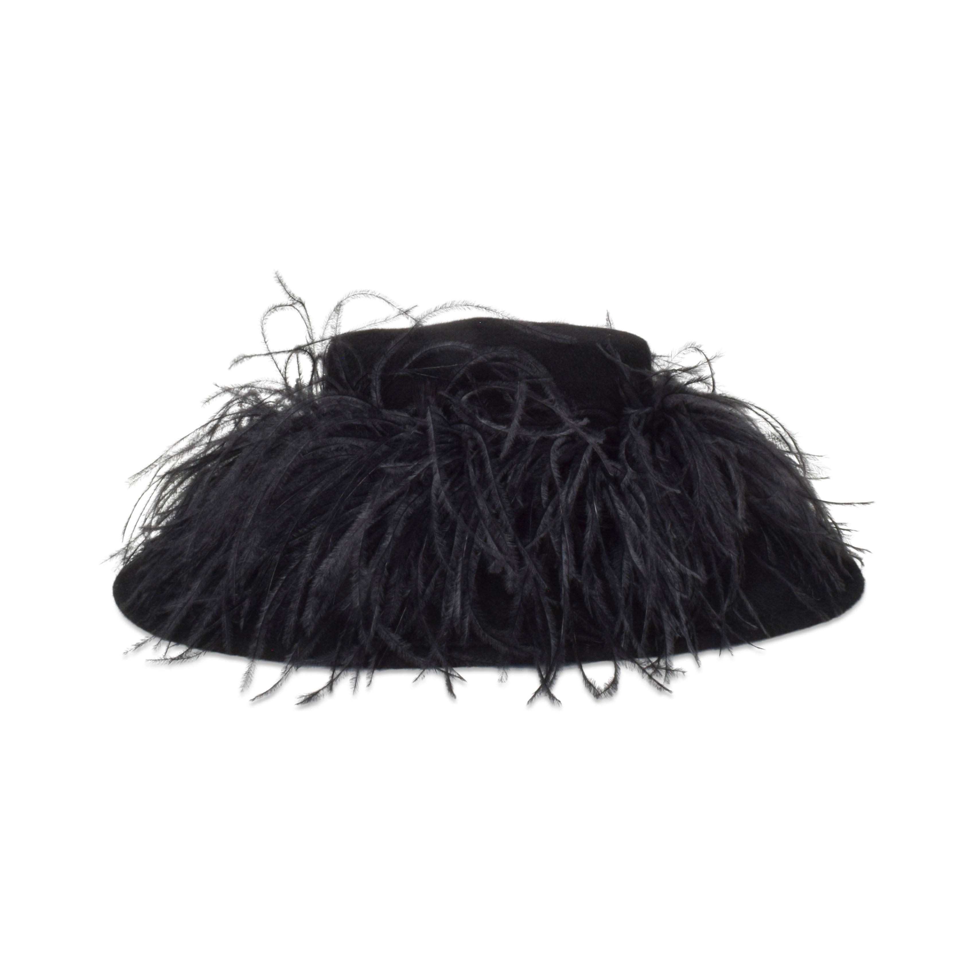 Glamorous Black and Feather Hat | The Katrina Gigi Burris – GIGI BURRIS