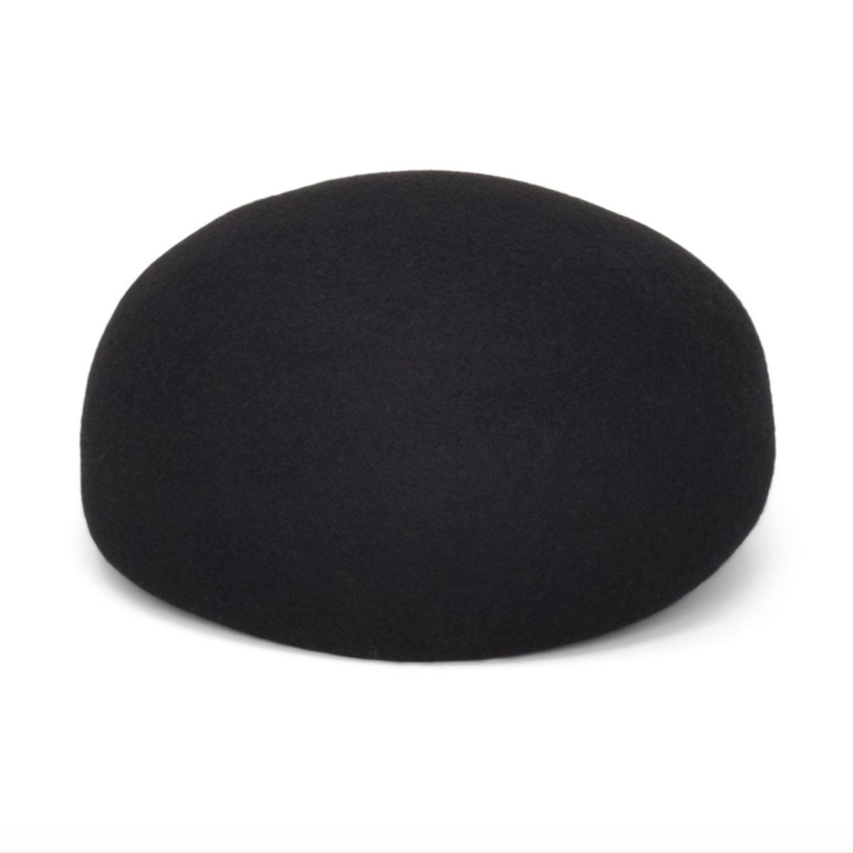 Black beret on a white background