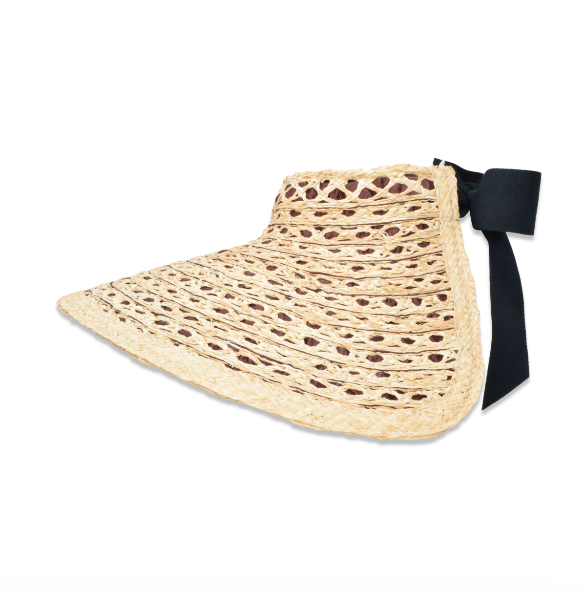 Chic Summer Luxury Packable Straw Visor – GIGI BURRIS display picture 2