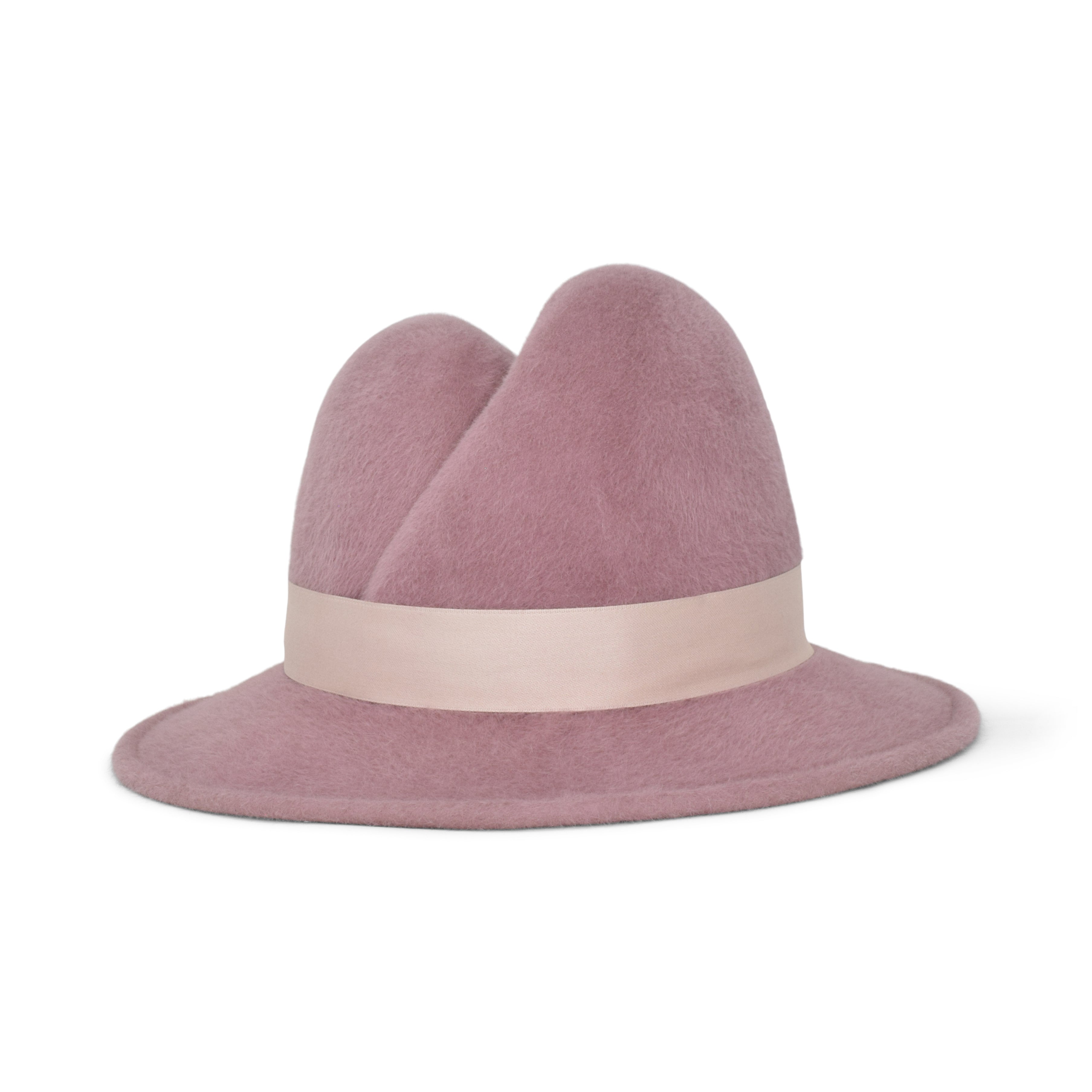 Rag & Bone - Dusty Pink - Fedora - Size L - 100% Wool Men Fashion Fedora Hat Dusty Pink – Men Suits Direct main image 3