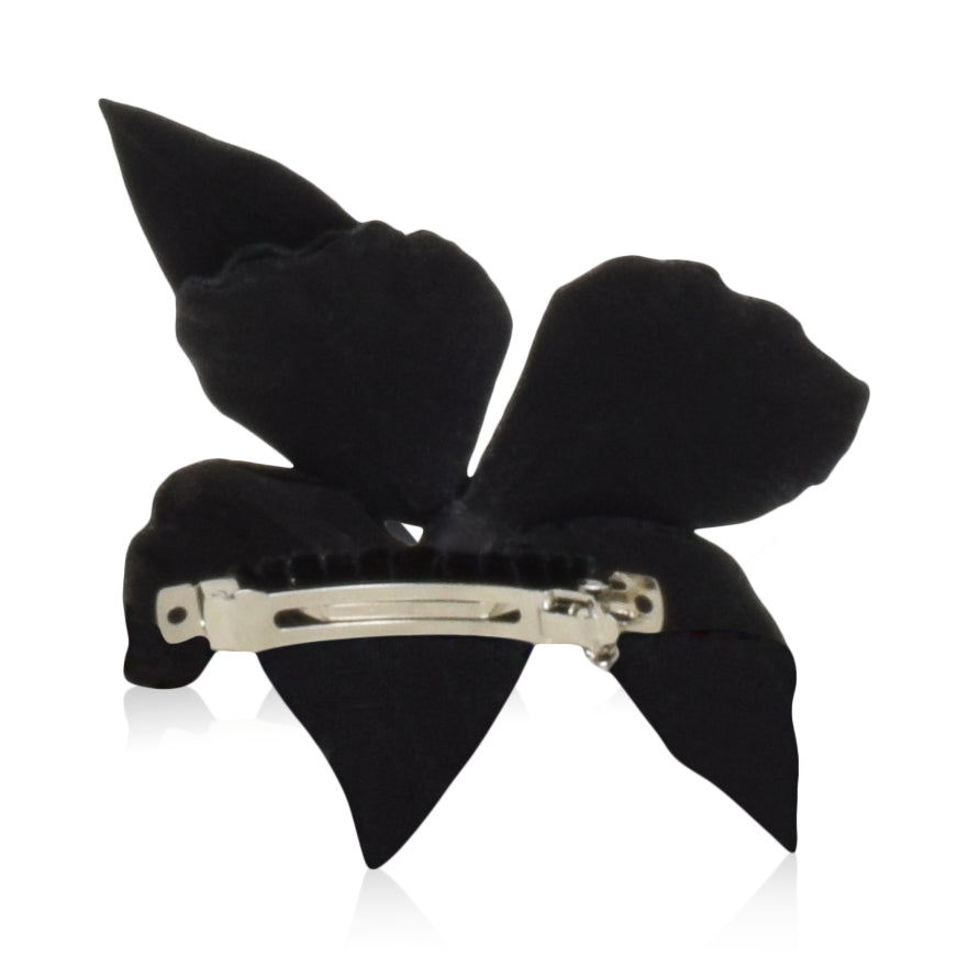 Orchid Barrette | Black