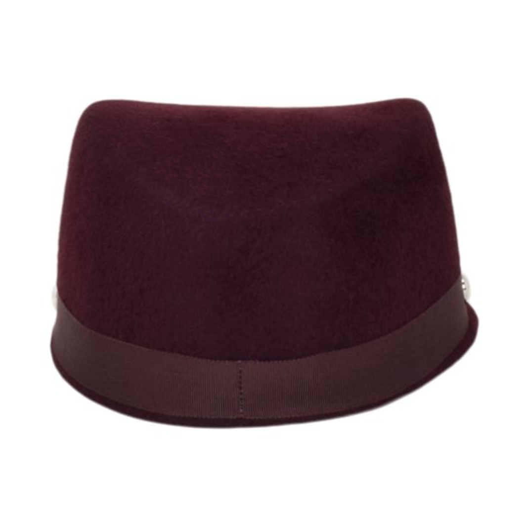 Felt hat on a white background