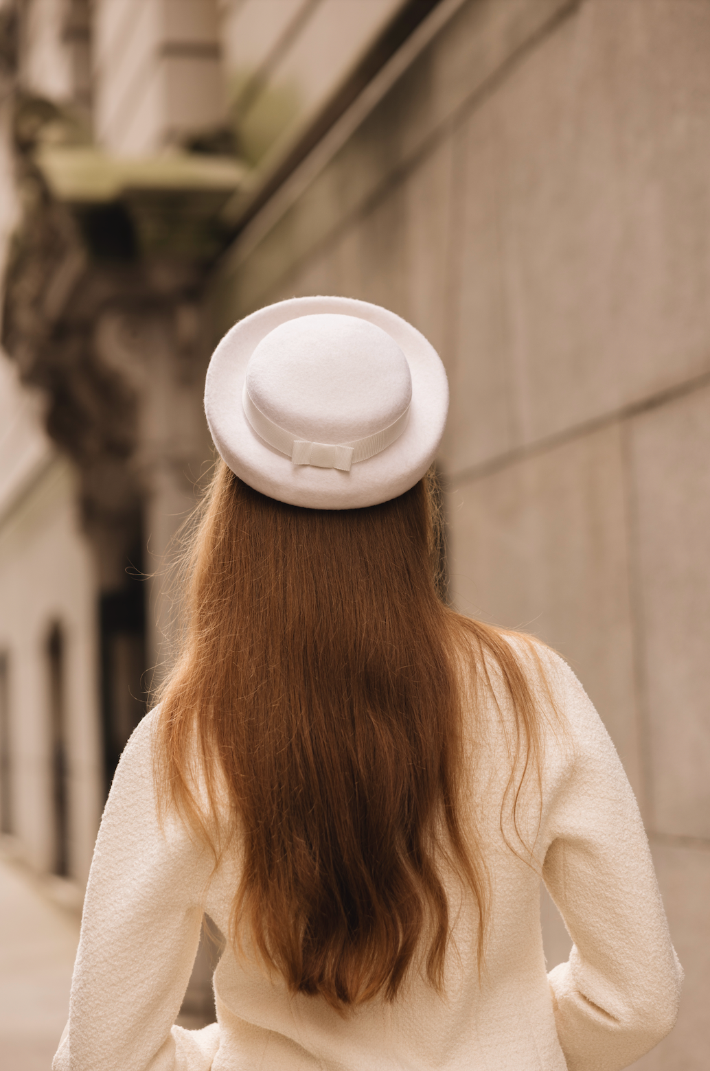 Gigi Burris Millinery | Laura Halo Hat | Ivory – GIGI BURRIS display picture 3
