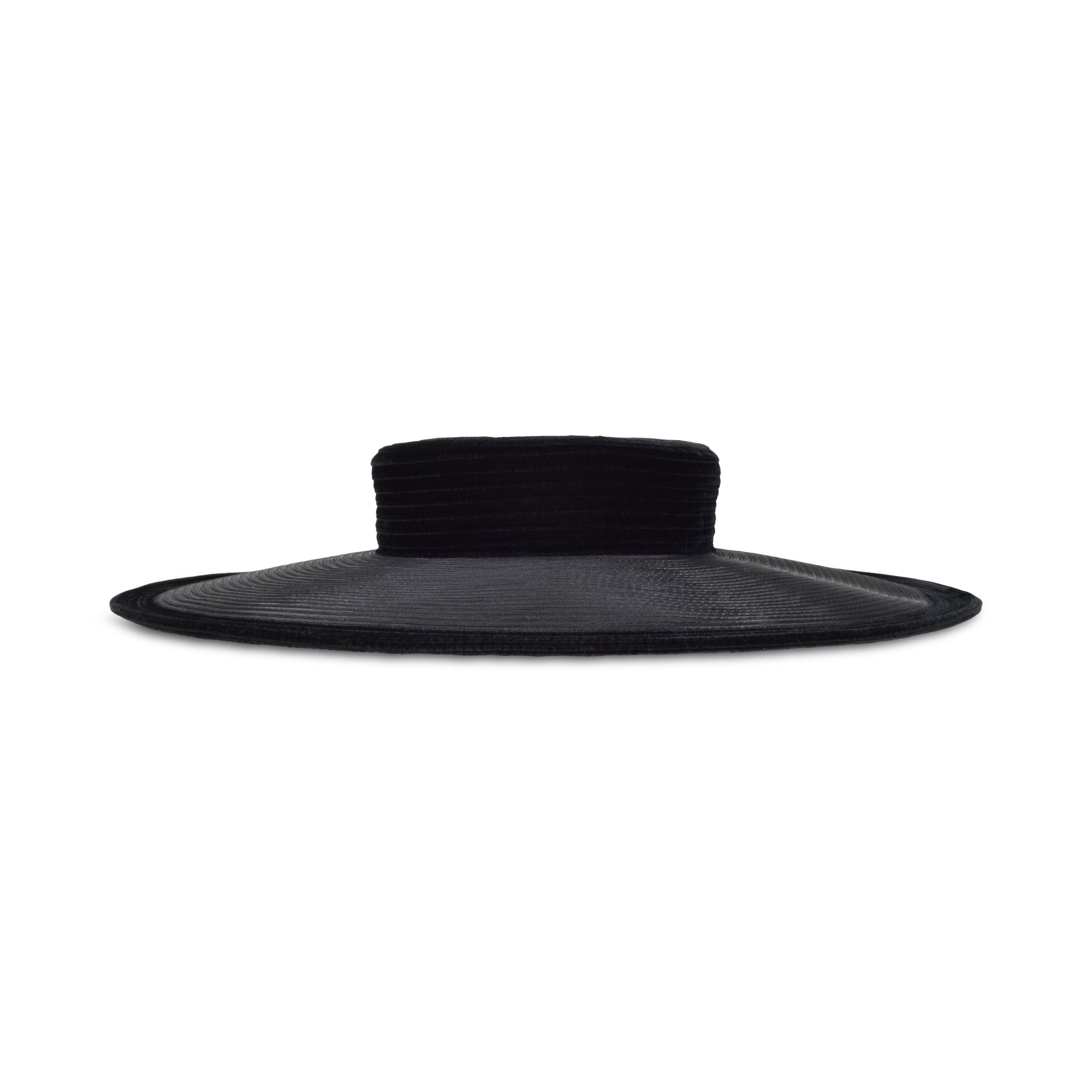 Vintage-Inspired Black Wide-Brim | The Walton Wide Boater Gigi