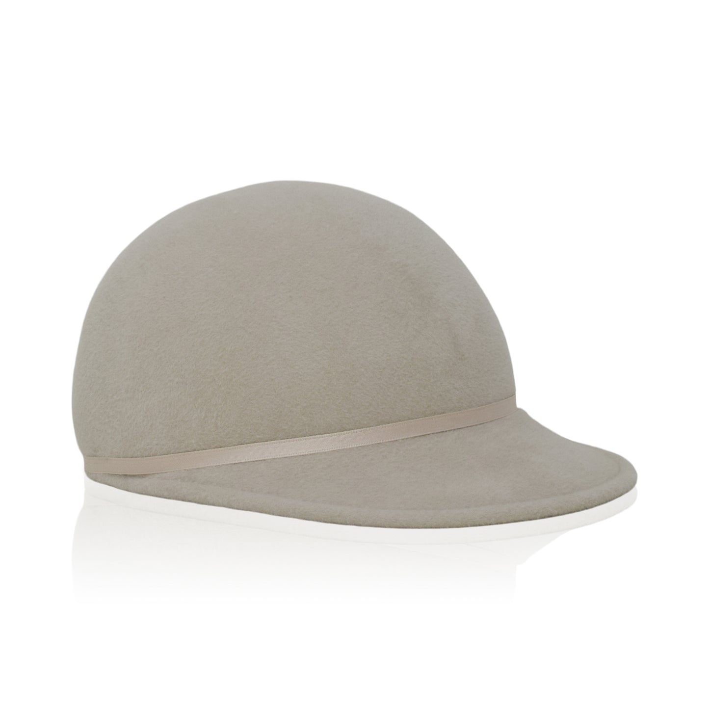 Alabaster Gigi Burris Felt Ana Cap Autumn Winter Spring Weather Sateen Ribbon Core Neutral