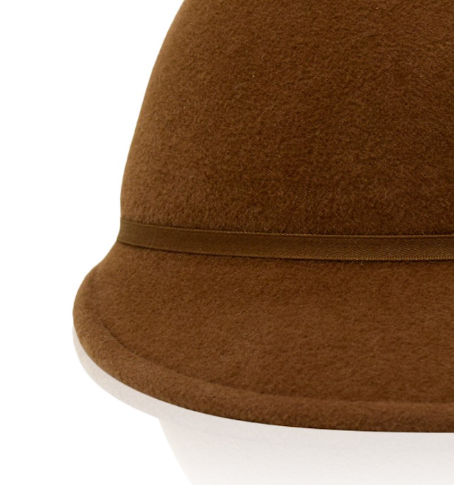 Cumin Brown Gigi Burris Felt Ana Cap Autumn Winter Spring Weather Sateen Ribbon Core