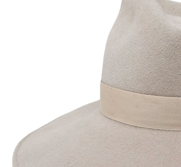 Alabaster Gigi Burris Felt Asymmetrical Drake Autumn Winter Spring Weather Sateen Ribbon Core