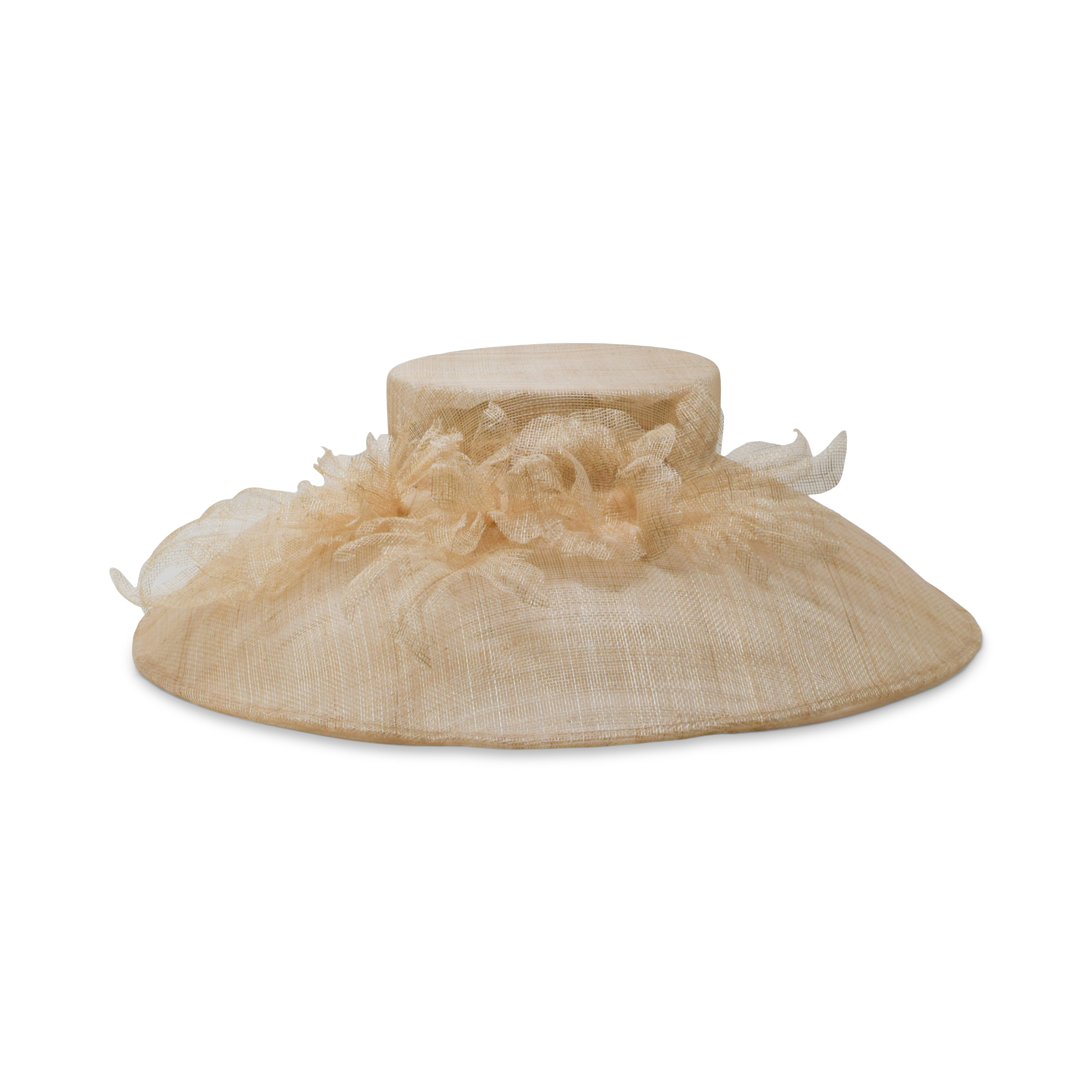 Wide Brim Flora Luxury Occasion Derby Hat | Flora Sinamay  display picture 2
