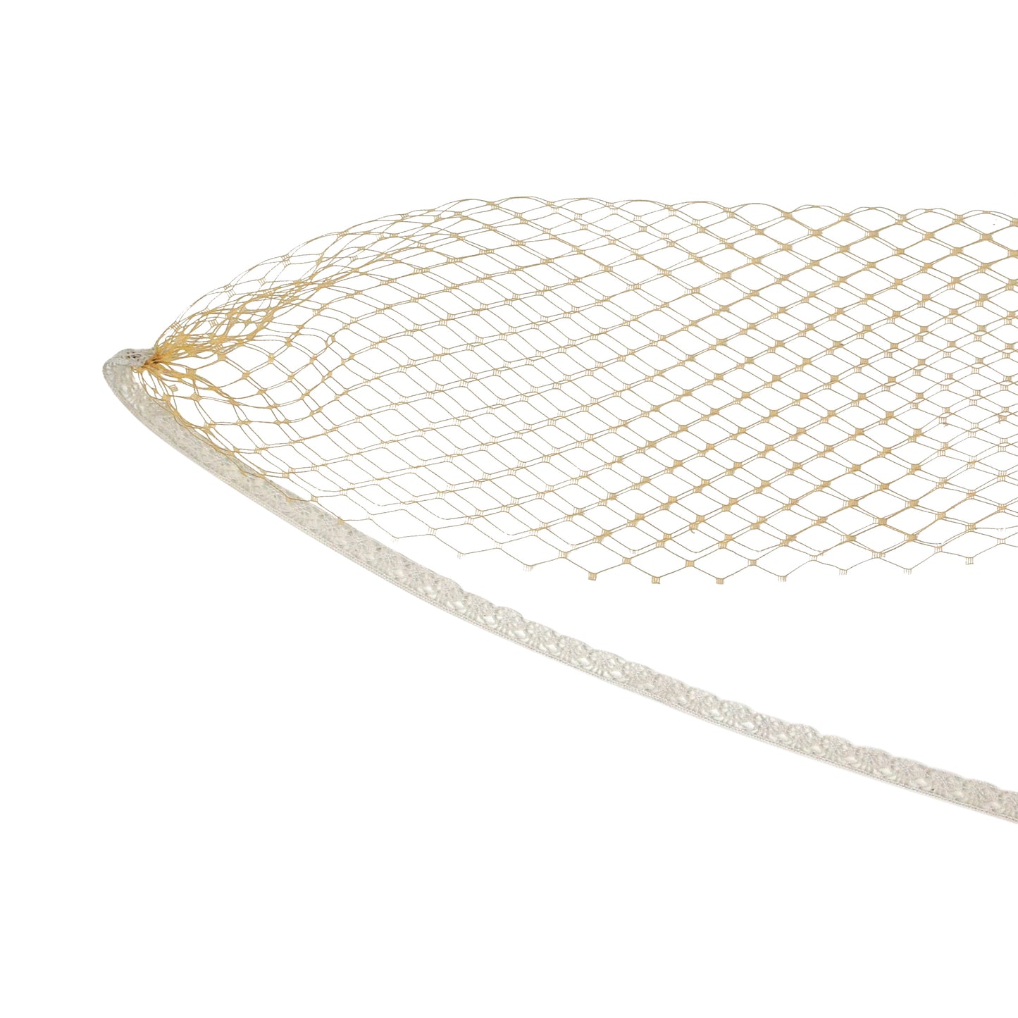 Bandana Veiling Gigi Burris Bridal Headband Style French Veiling Soft White