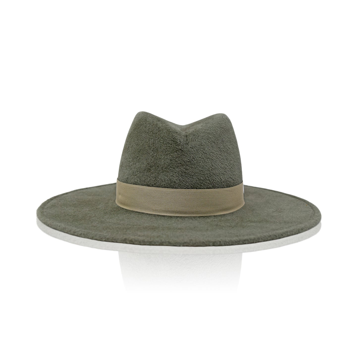 Sage Green Gigi Burris Felt Hat Flat Brim Jeanne Autumn Winter Spring Weather