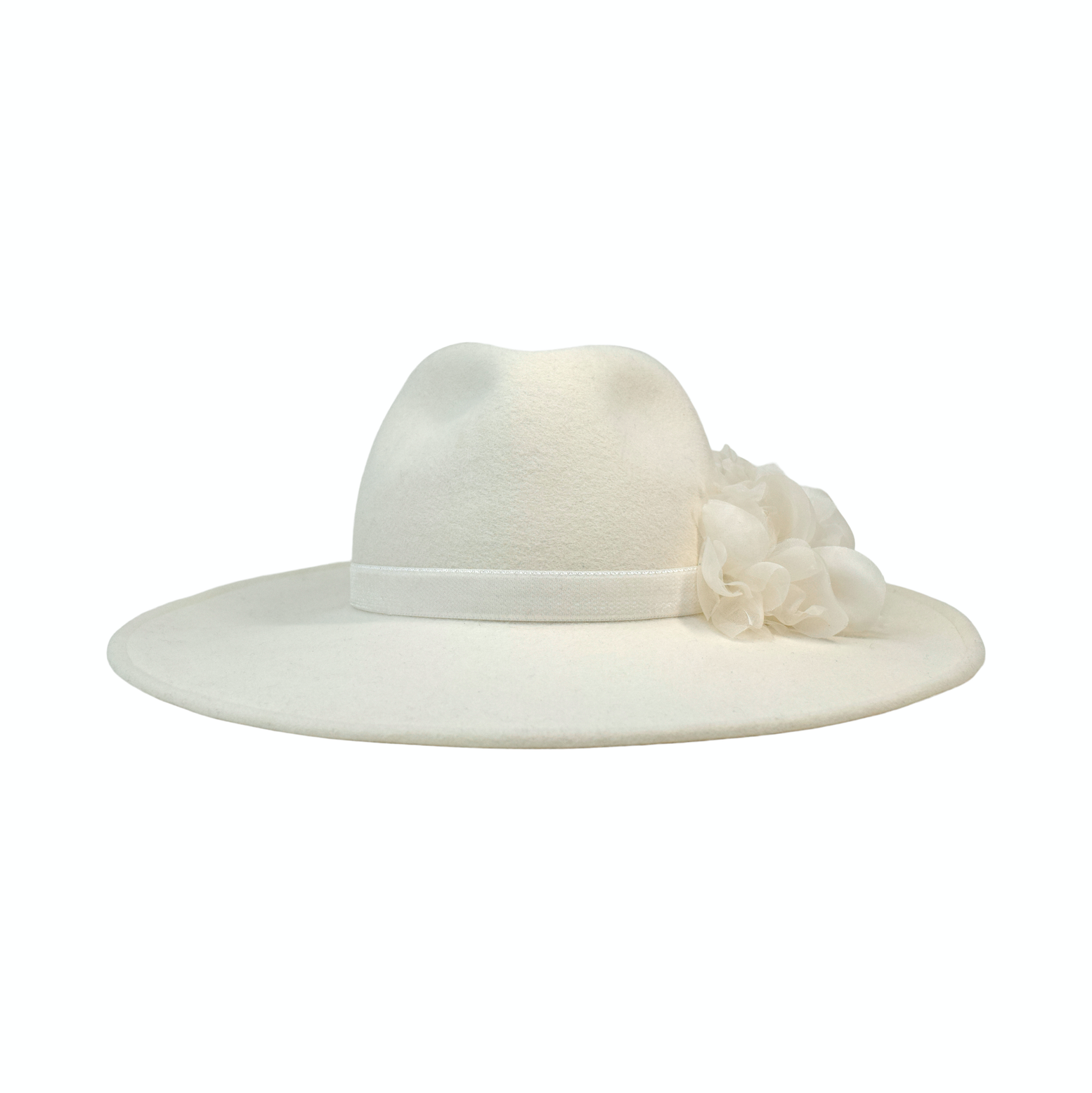 Customized Fedora Hats Bride Wedding Bridal Shower Fedora Sun Bridal Fedora Hat with Removable Silk Flower Wreath - JASMINE main image 2