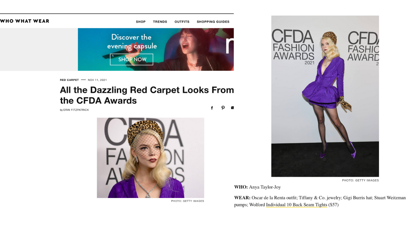 WHO WHAT WEAR | CFDA AWARDS