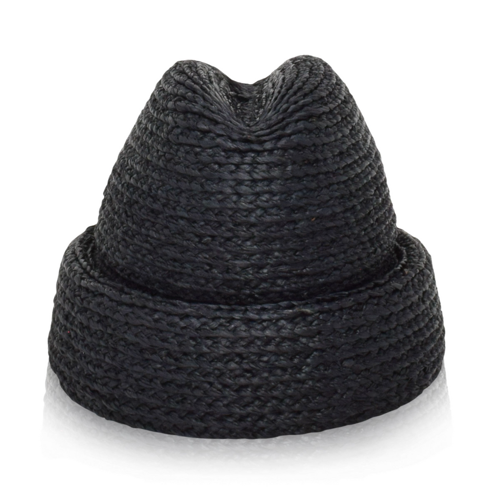Sharina | Black Raffia Straw
