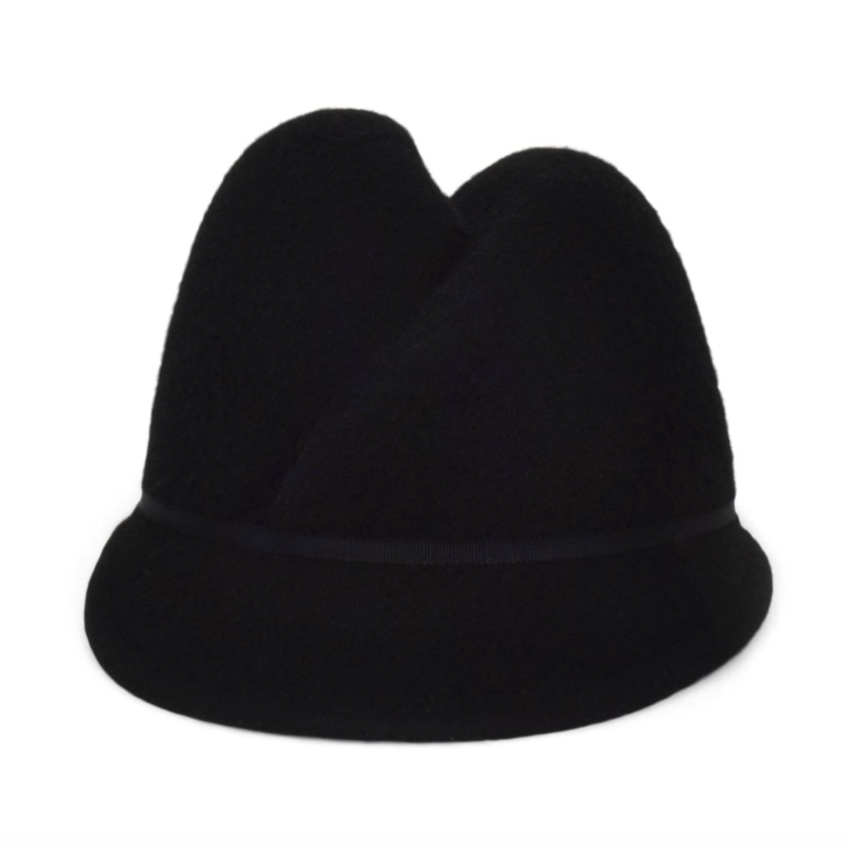 Black hat on a white background