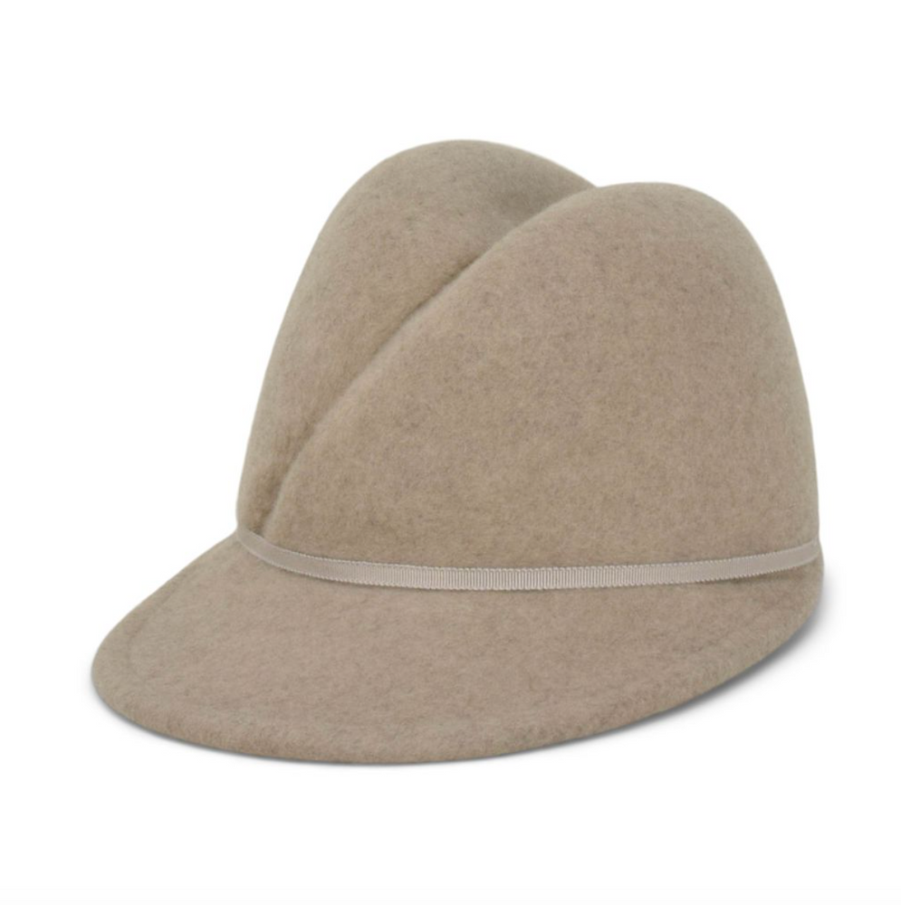 Creme felt hat with band 