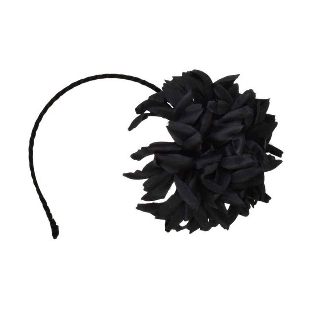 Black floral headband 