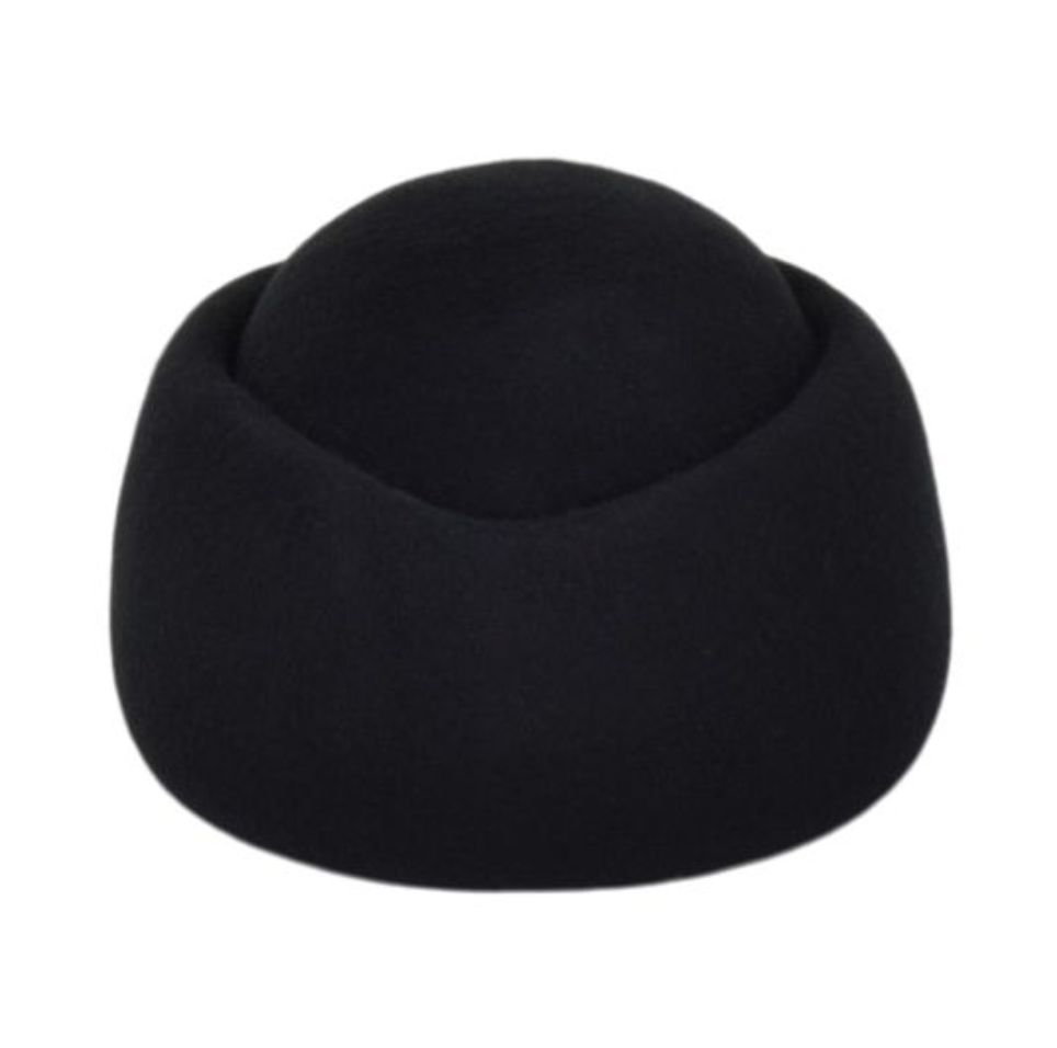 Black bean-shaped pillow on a white background