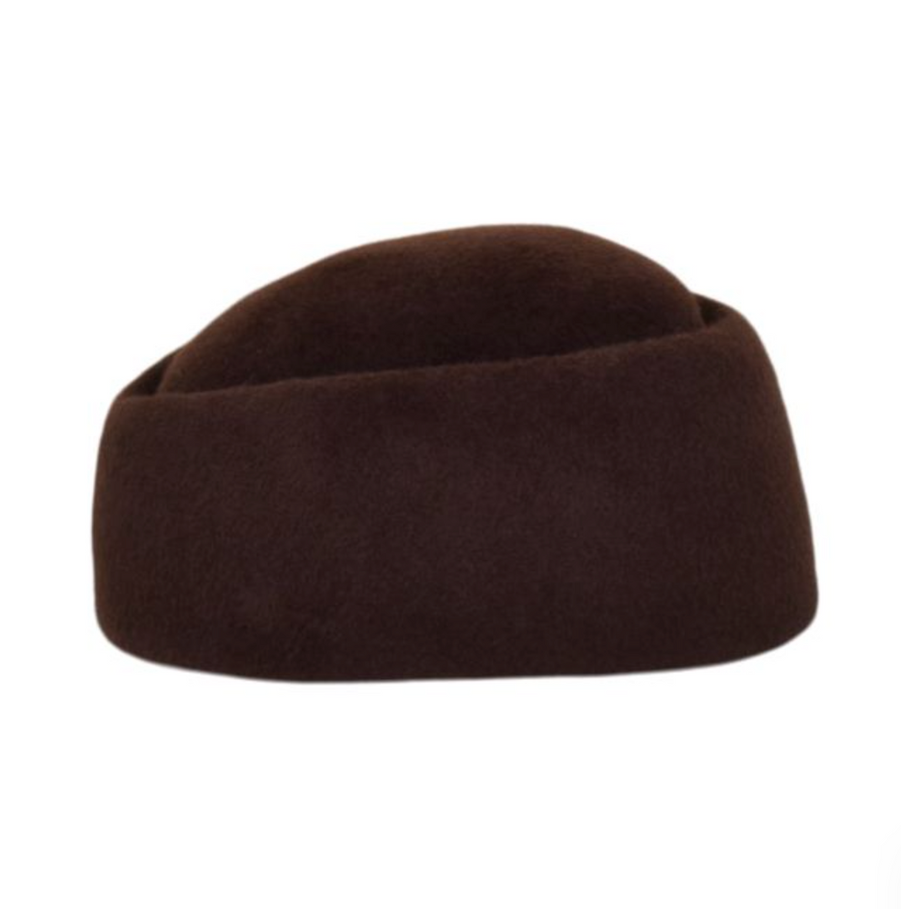 Brown cap on a white background