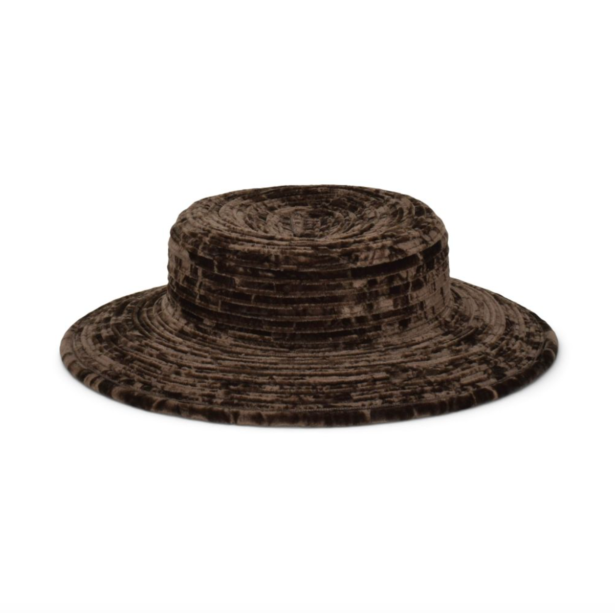Brown textured hat on a white background