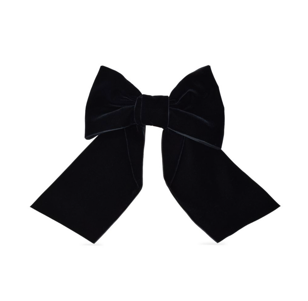 Black bow on a white background