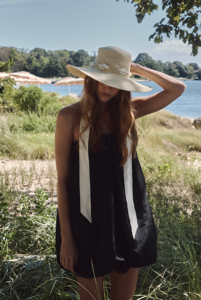 Straw Packable Hat with Ties