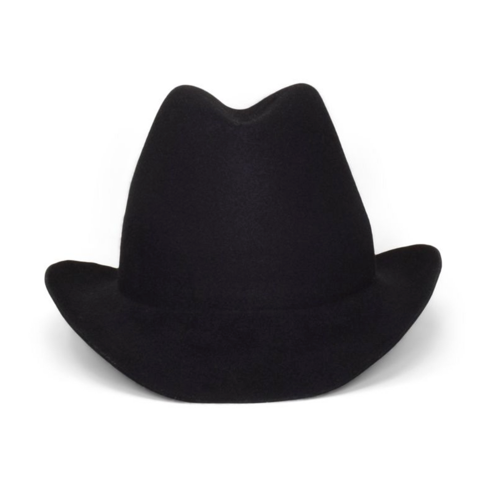 Black cowboy hat on a white background