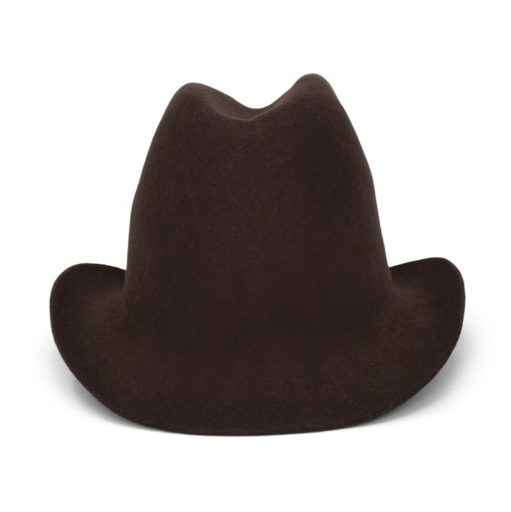 Brown cowboy hat on a white background