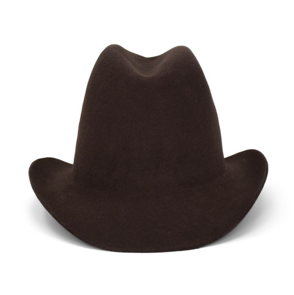 Brown cowboy hat on a white background
