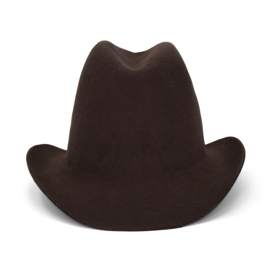 Brown cowboy hat on a white background