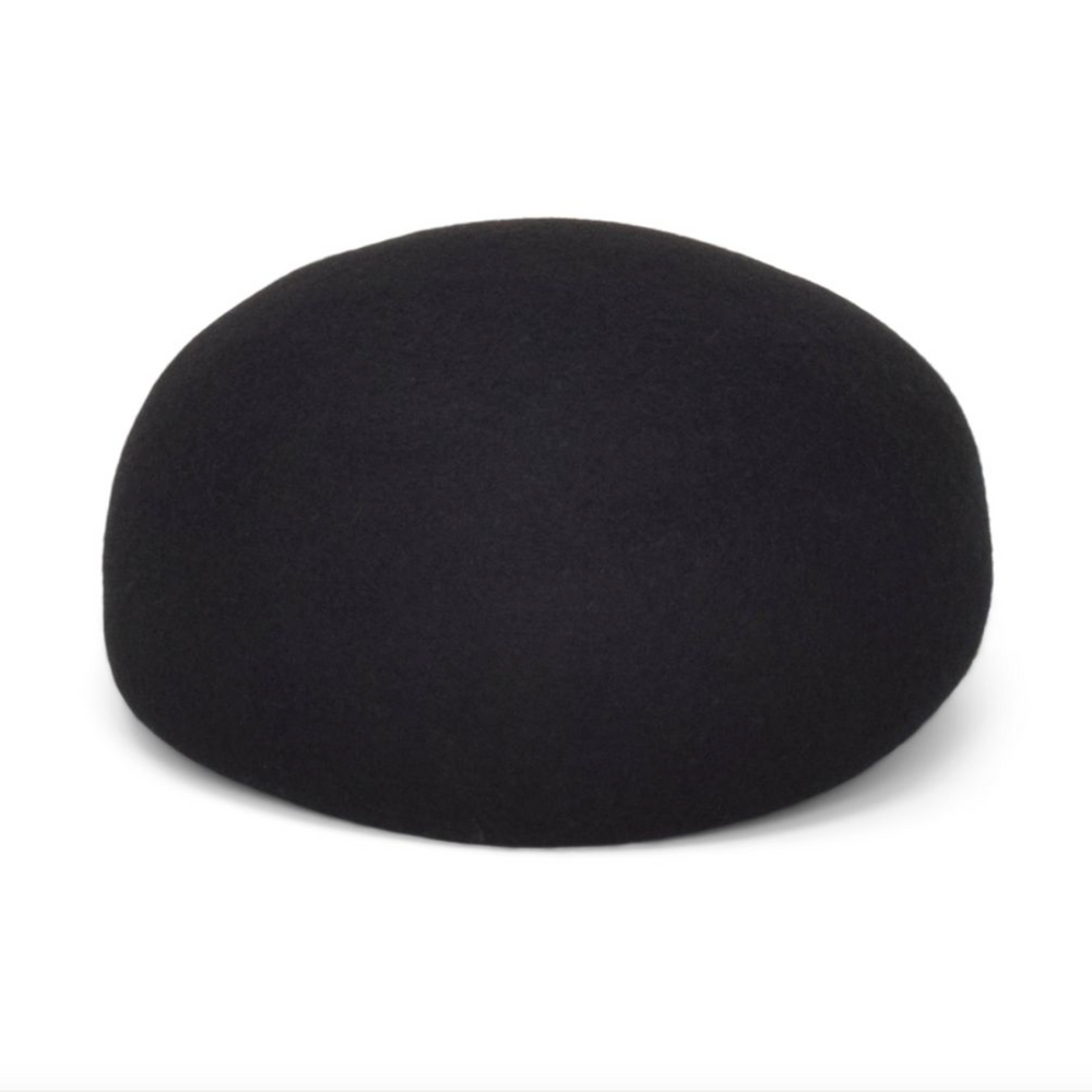 Black beret on a white background