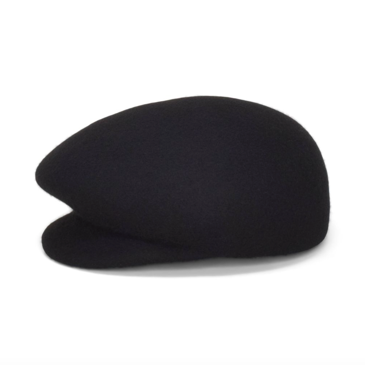 Black beret on a white background