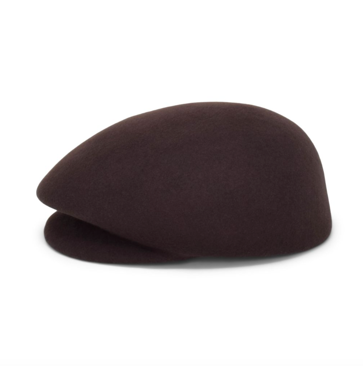 Brown flat cap on a white background