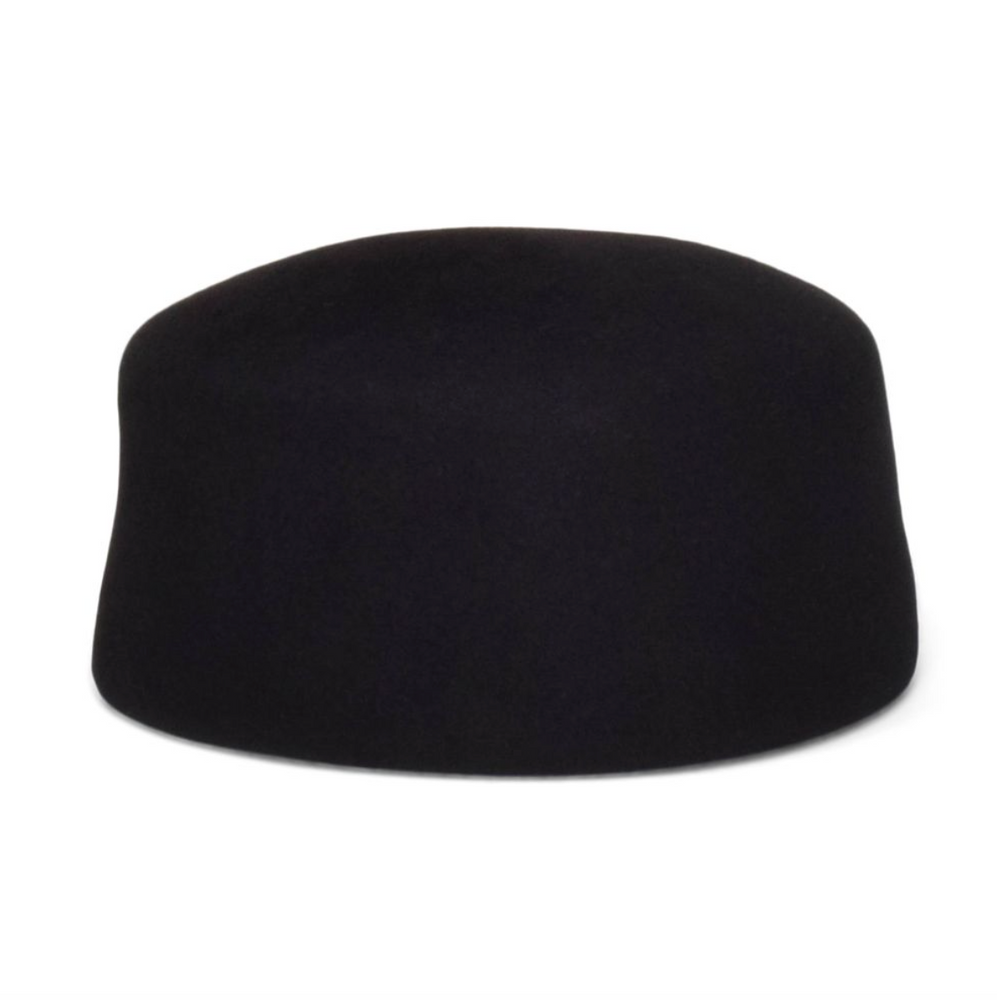 Black hat on a white background
