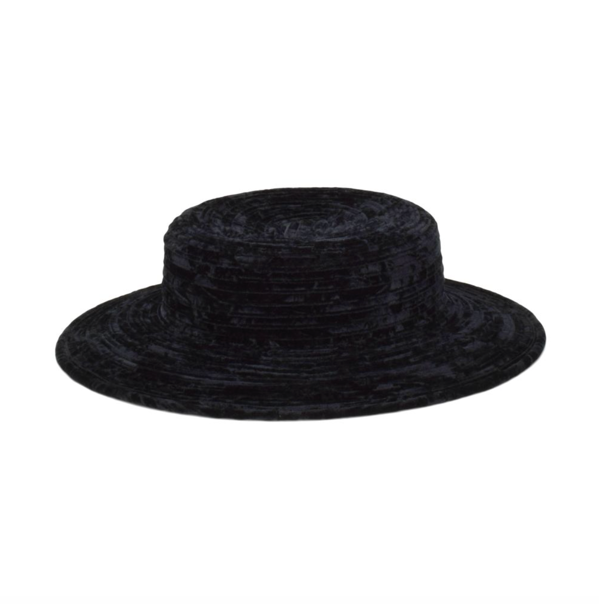 Black hat on a white background