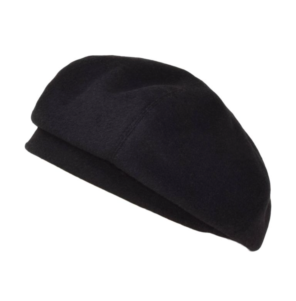 Black beret hat 
