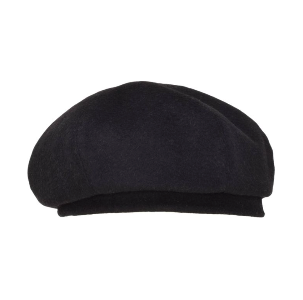 Black beret on a white background