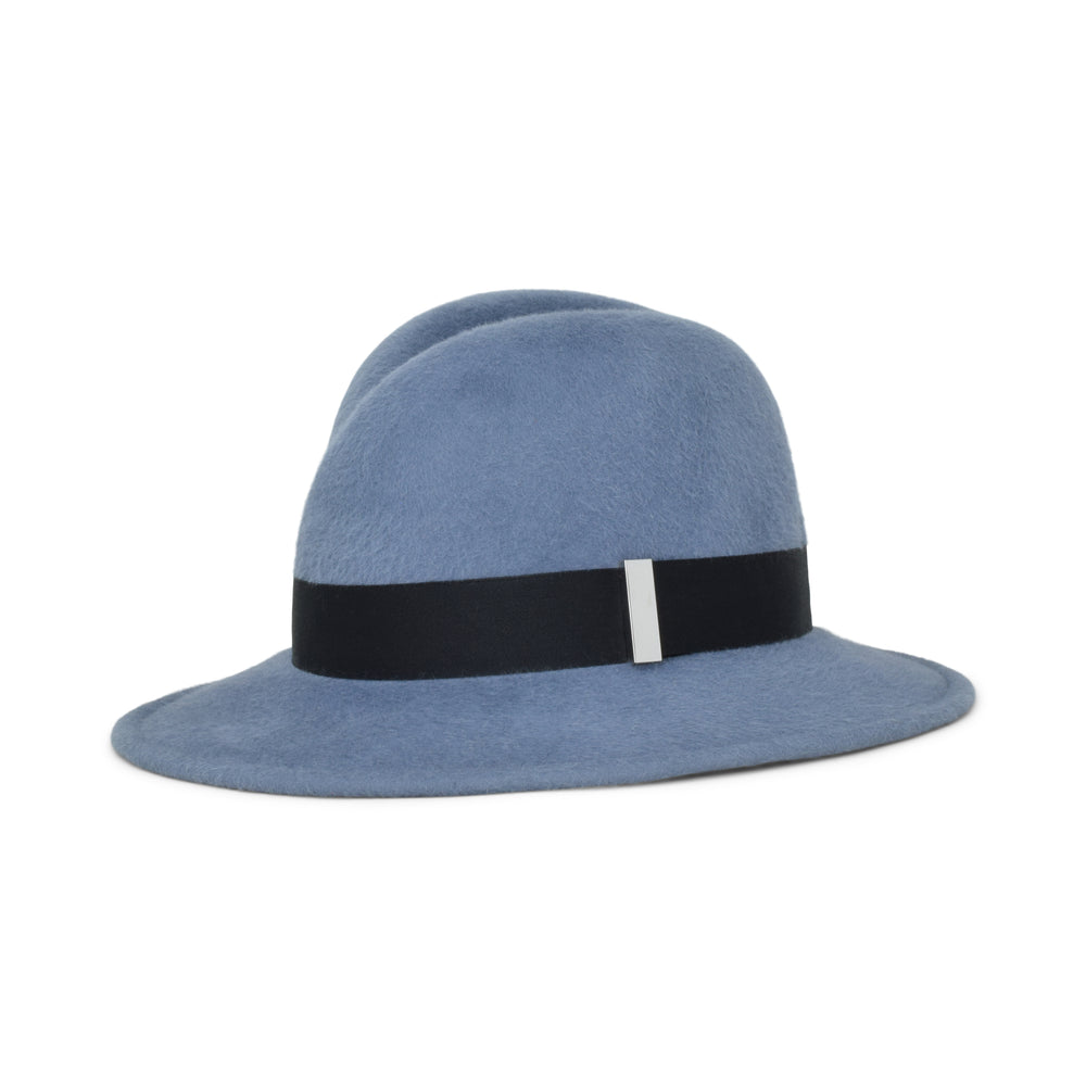 Nell Fedora | Denim and Black