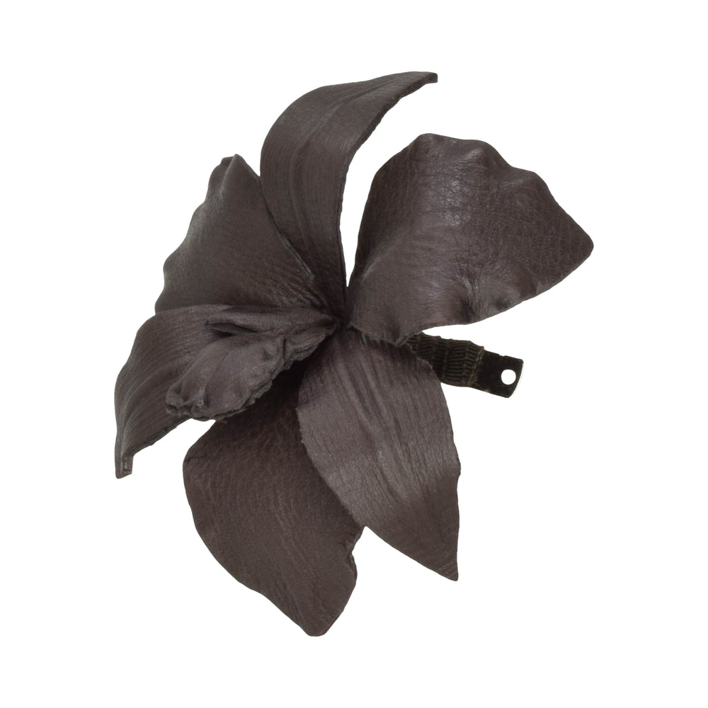 Brown Flower Barrette
