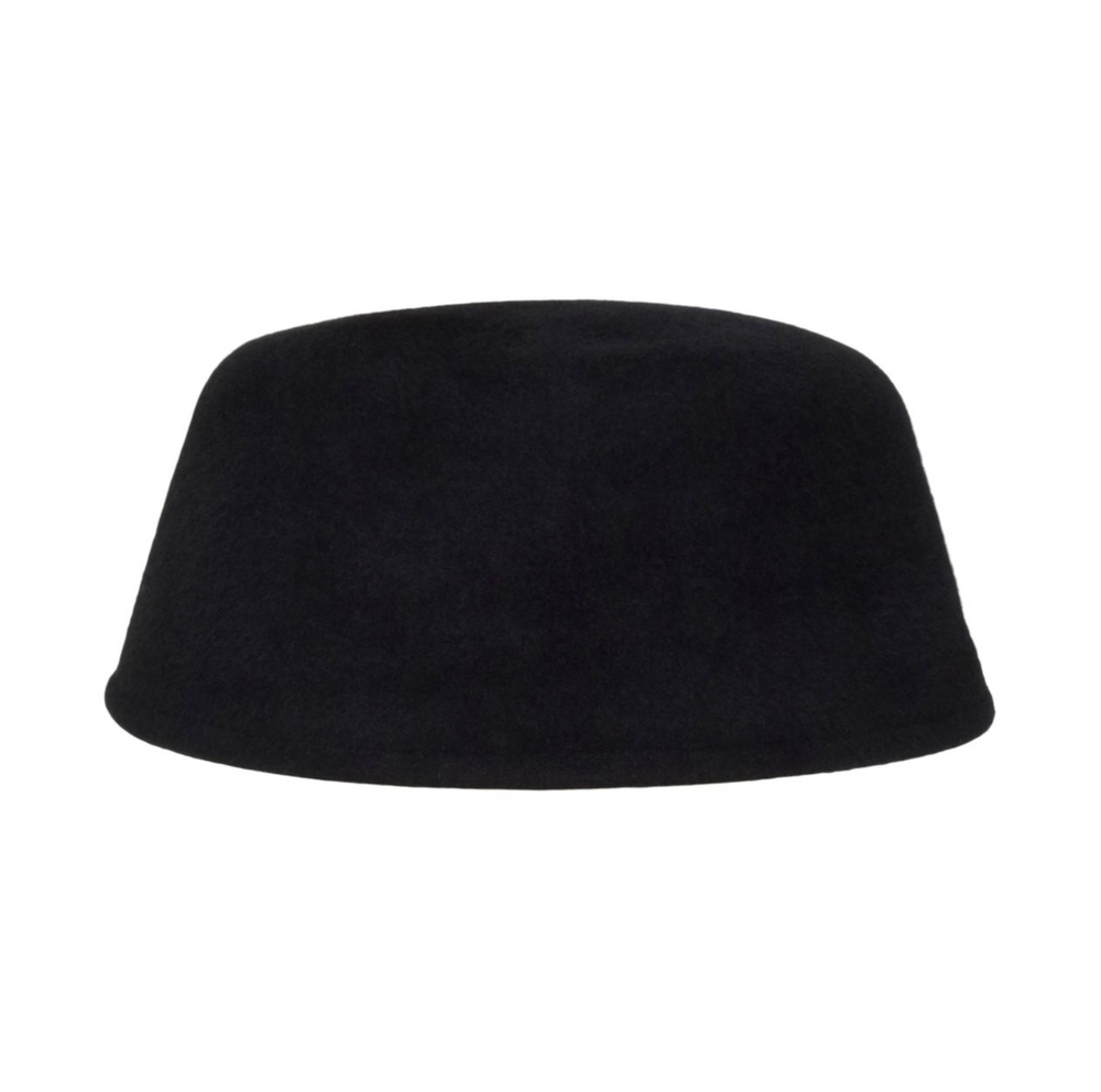 Black hat on a white background