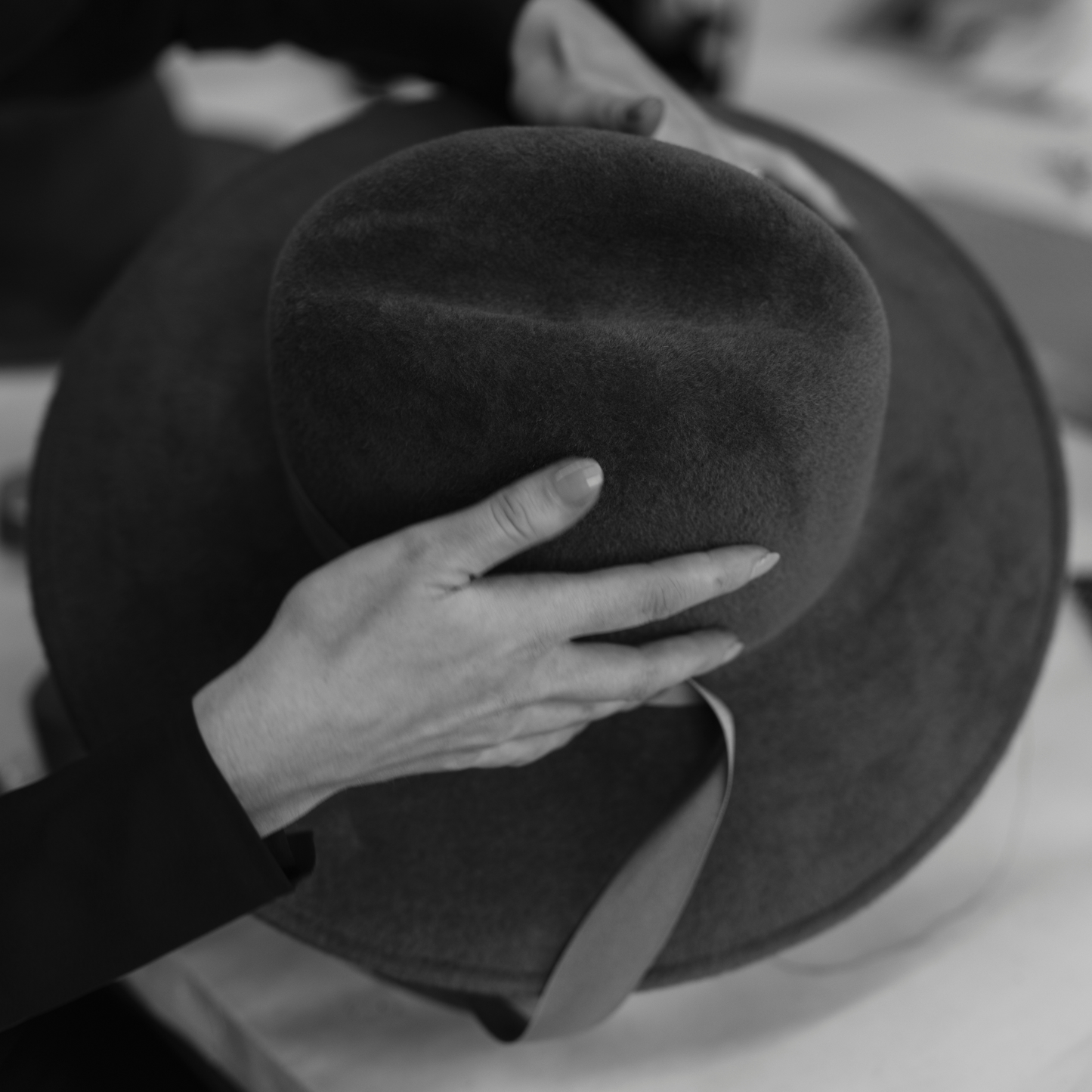 Dark Romantic Wide Brim Black Hat  Gigi Burris for Mirror Palais – GIGI  BURRIS