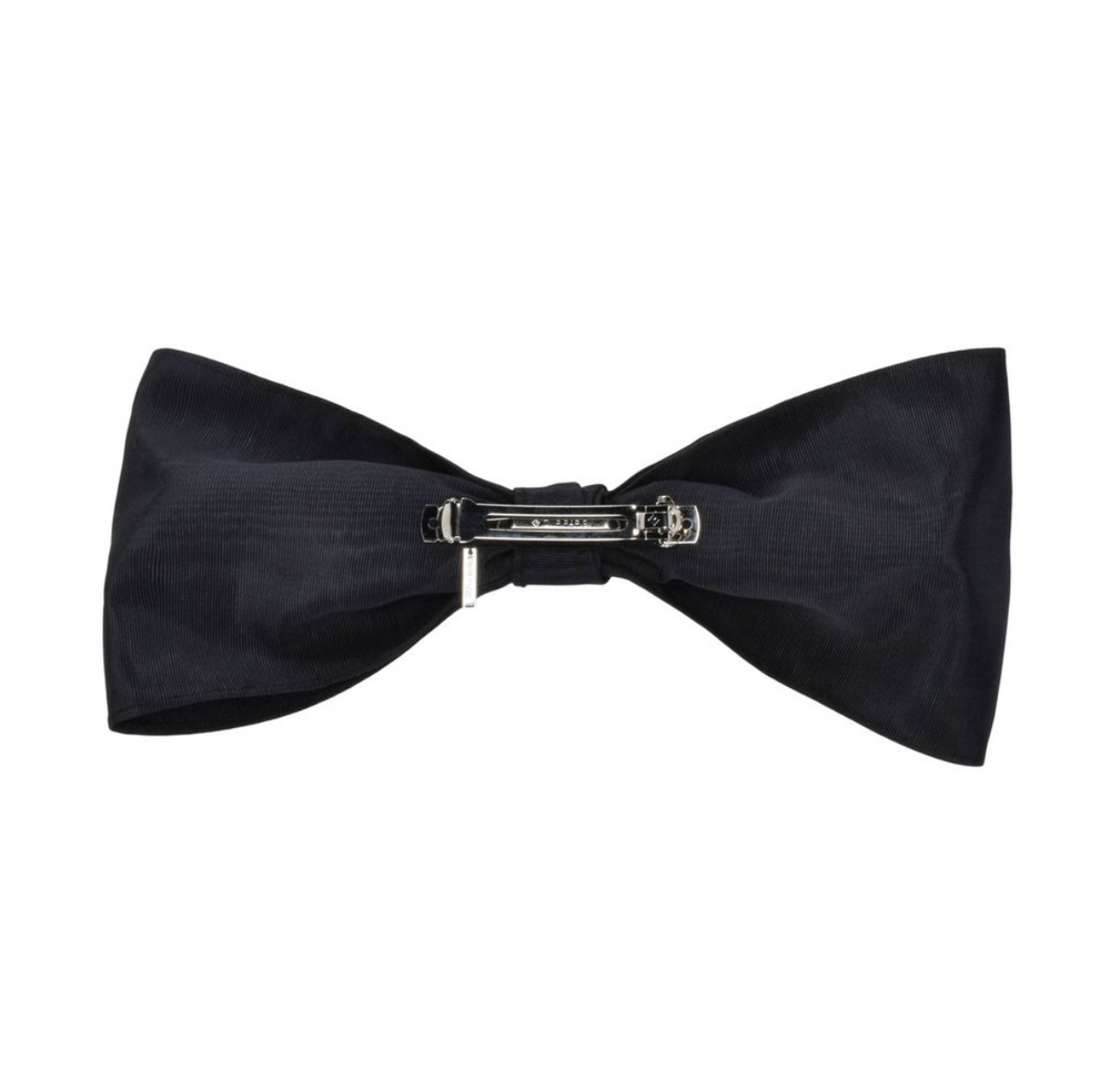 Black bow tie on a white background