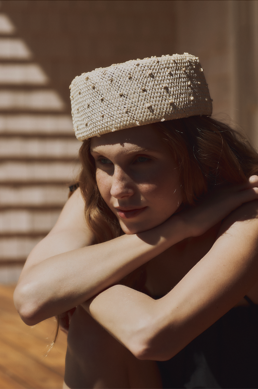 Natural Straw Summer Pillbox Hat