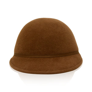  Cumin Brown Gigi Burris Felt Ana Cap Autumn Winter Spring Weather Sateen Ribbon Core