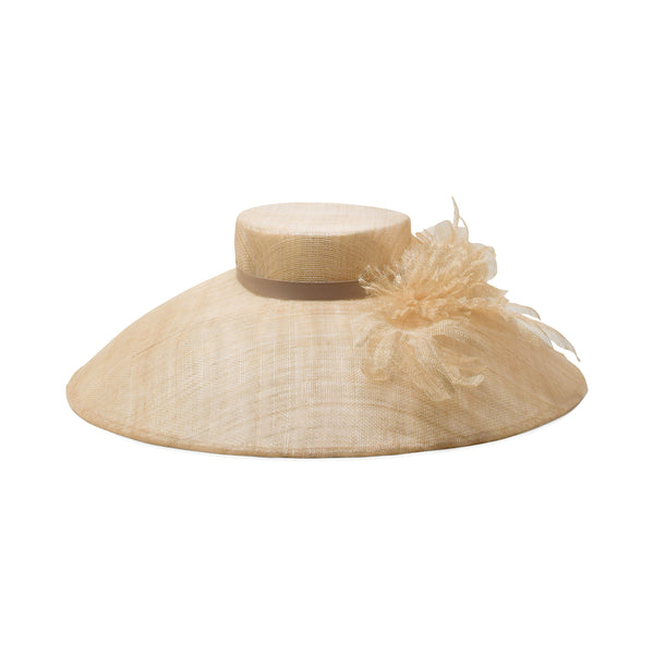 Wide Brim Flora Luxury Occasion Derby Hat | Flora Sinamay  display picture 1