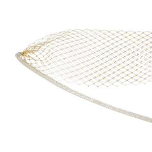 Bandana Veiling Gigi Burris Bridal Headband Style French Veiling Soft White 
